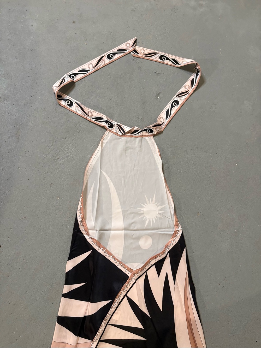 Emilio Pucci Black and Blush Halter Mini Dress - Picture 5 of 5